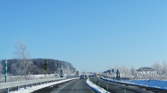 冬　ドライブ　北海道